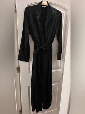 Black Satin Jumpsuit